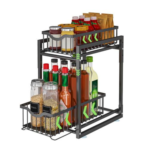 YunNasi Rangement Sous Evier Cuisine Coulissant, Etagere Coulissante