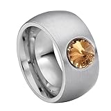 Der mattierte Edelstahlring ist an den Kanten perfekt abgerundet und sorgt für perfekten Tragekomfort. Die Oberfläche ist mattiert und so bietet dieser Schmuck ein angenehmes Hautgefühl.