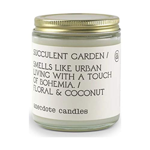 Anecdote Candles – Succulent Garden Glass Jar Candle – Floral And Coconut – Coconut Soy Wax – Funny Non Toxic Scented Decorative Candles For Women Men And Home – 7.8 Ounces #TOP13