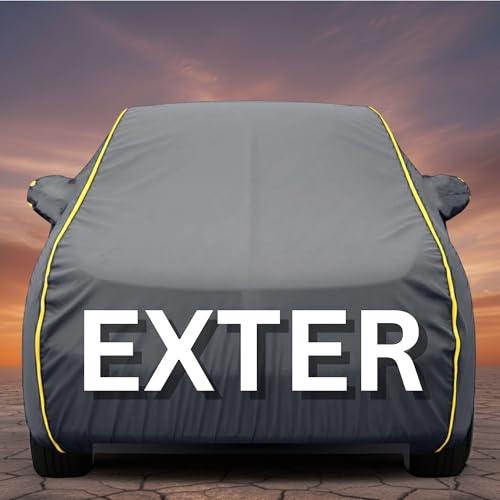 Image of Premium Grey Series 100% Waterproof Car Body Cover for Exter Cover (All Models) with Mirror Pockets | Triple Stitched, Elastic, Custom Fit, Heat Resistant, Anti-Dust, All-Weather Cover