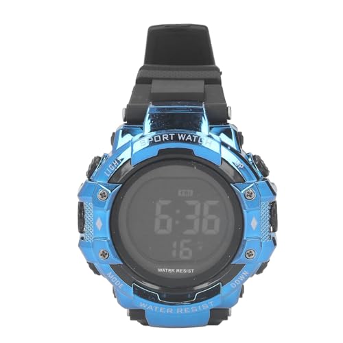 Reloj Digital Koieam, Reloj Deportivo Digital, Pantalla Grande, retroiluminación, Resistente al Agua hasta 5 Bares, Fecha, Alarma, cronógrafo, Reloj de Pulsera para Hombre, para (Azul)