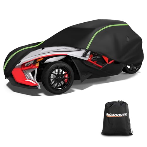 Full Cover Compatible with Polaris Slingshot with Roof 420D Oxford Cloth Windshield Cover Waterproof Windproof All Weather Protection Covers for Slingshot S SL SLR R Signature LE Accessories