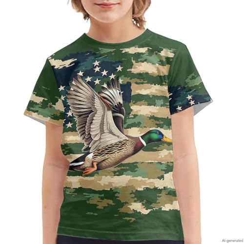 Image of WELLFLYHOM Kids Tshirts Girls Boys Short Sleeve Crewneck Tees Shirts Casual Sport Pullover Tops Size 3-16 Years