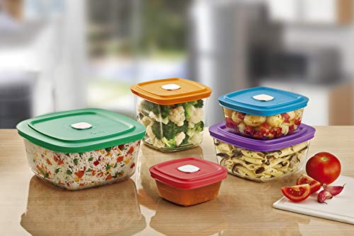 Conjunto Pote de Vidro 10 peças Marinex Com Tampa