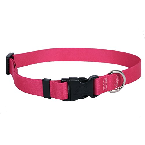 Image of Yellow Dog Design Standard Easy-Snap Collar, Solid Magenta, Large 18 inch - 28 inch