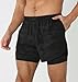 DCEHGEW Men’S 2-in-1 Running Shorts with Compression Liner Men Workout Athletic Shorts with Pockets for Training Gym-Black Yellow-XL