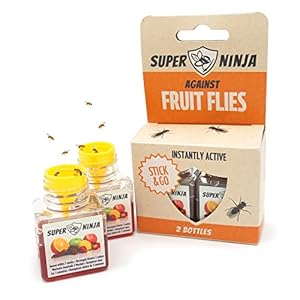 Super Ninja Fruit Fly Trap – 2 Pack – Highly Effective Ecological Fruit Fly Traps Indoor – Environmentally Responsible…
