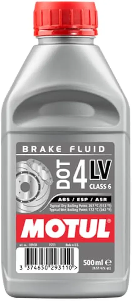Motul - Fluido de freio sintético DOT 4 LV (500ml) | Baixa viscosidade essencial para sistemas abs e esp | Alto ponto de ebulição e proteção anticorrosão