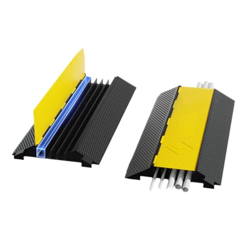 Protector de cables de goma resistente con canales internos de seguridad vial 2