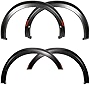 IKON MOTORSPORTS, Fender Flares Compatible With 2021-2022 Ford F150, R Style Wheel Cover Fender Trim Mud Guards 4PC Set Matte Black PP Injection