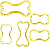 Set of 5 Dog Bone Cookie Cutter Set Dog Paw Print Cookie Mold for Homemade Pup Puppy Treats - Cookie