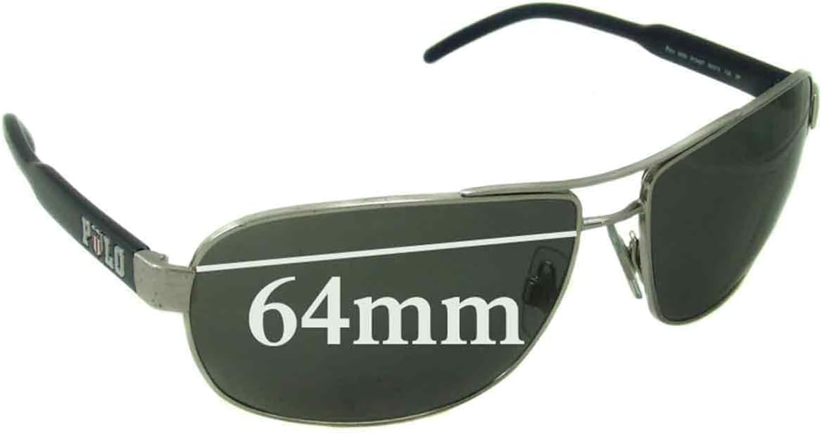 Sunglass Fix Replacement Sunglass Lenses Compatible with Polo RA 3053 64mm