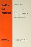 Bekleidungsgewerbe.: Strukturwandlungen Und Entwicklungsperspektiven. 3428056620 Book Cover