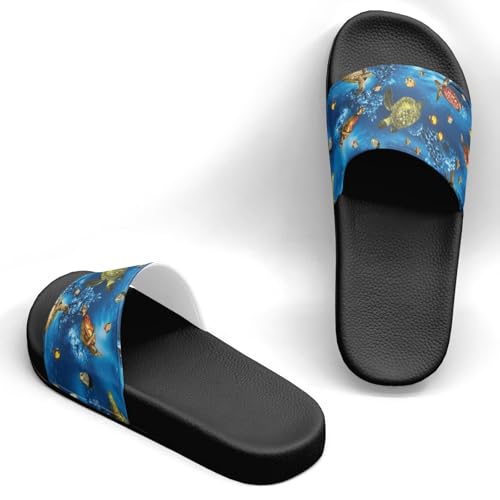 Pitovozu Summer Happy Animal Slippers Sandals for Women Men Comfotable Non Slip Home Bedroom Pool Shower Outdoor Flat Slide Slippers2