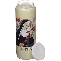 Hautekiet 8685934 Santa Rita Vela 9 Días, Blanco, 6.8 x 20 cm
