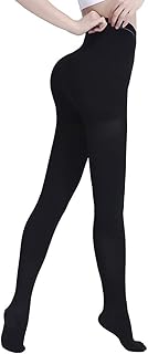 AMZAM® Compression Pantyhose for Women & Men, Closed Toe, Opaque, Firm Support 15-20mmHg Graduated Compression Stockings, Help Relieve Swelling Edema Varicose Veins, Nursing, Black X-Large