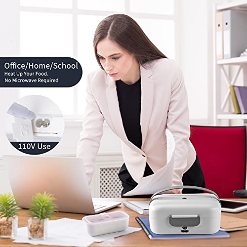YOTENG Electric Lunch Box 75W Heated Lunch Boxes For Adults, Leak Proof Portable Electric Lunch Box Food Heater with Removable SS Container, Fork & Spoon,Carry Bag by YOTENG - Image 3