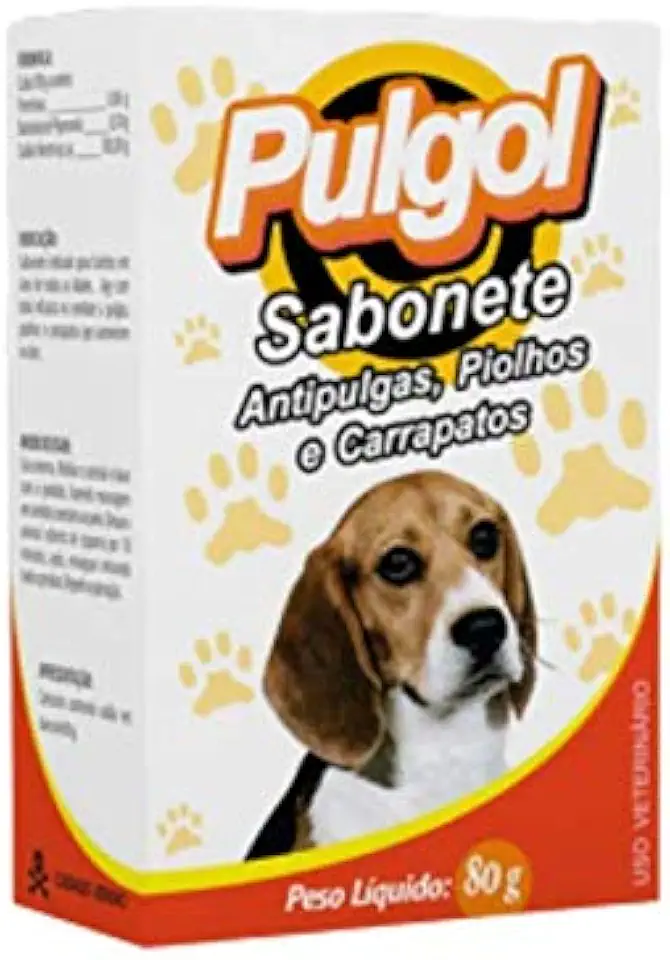 Pulgol Sabonete Antipulga Piolhos e Carrapatos 80 g - VetBras