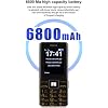 Zyyini G600 Multifunction 2G Unlocked Cell Phone, Dual Sim, Large Font, Large Volume, with Flashlight and SOS Alarm, 6800mAh