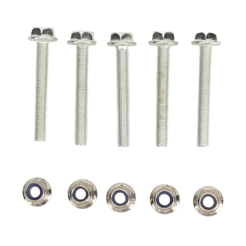 Auger Shear Bolt Lock Nut Kit, 5 Set 19M7834 Shear Pin Bolts and 14M7397 Nut Replacement