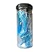 Deezer Chrome Hookah to Go with Plastic Tube Case Rust Proof Matching Hose Porcelain Bowl Acrylic Shaft (Blue)