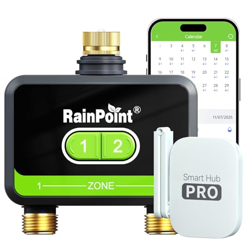 RainPoint WiFi Water Timer for Garden Hose with Brass Inlet