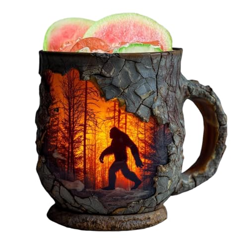 Generico Taza de café de camping, vasos de senderismo de resina para agua y bebidas calientes frías, accesorios de cocina, taza de 400 ml para café, cerveza, té, zumos