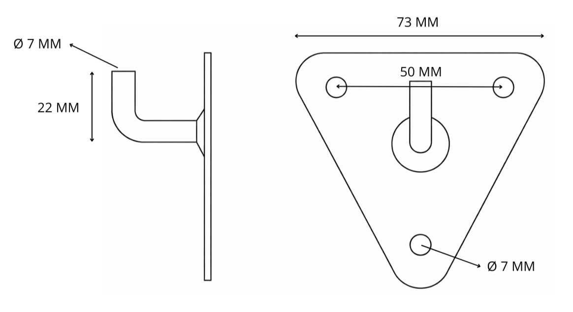 Soporte Metálico para Extintor CO₂ FERPASA® Montaje en Pared