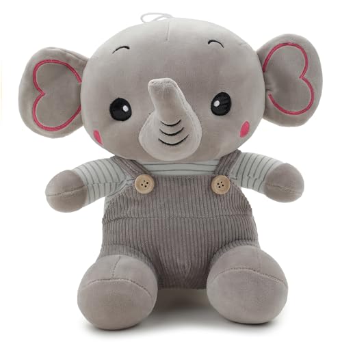Image of Soft Plush Toy for Kids Stuffed Soft Toy with Cute Hug-Friendly Plush for Babies, Toddlers & Children Safe, Lightweight & Easy to Clean (Elephant Grey)