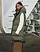 Fiona Jolin Long Puffer Vest Women Sleeveless Hooded Puffy Jacket Coat Outerwear Vest Gilet