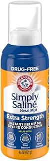 Simply Saline Nasal Mist Extra Strength Severe Congestion 4.6 oz (Pack of 4)