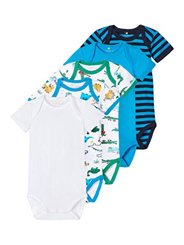 NAME IT Jungen Babybodys im 5er-Pack kurzärmelig 56