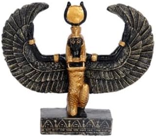 Ebros Egyptian Classical Deities Goddess Isis with Open Wings Miniature Figurine Gods of Egypt Dollhouse Miniature Statue Legends of Ancient Egypt