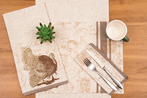 Set de 6 Servilletas de Tela C&F Home Marrón miniatura 3