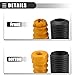 Motoforti Front Suspension Bump Stop Shock Absorber Strut Boot Kit, for BMW X3 X4 X5, Rubber, No.31336787104, Black Yellow, 1 Set