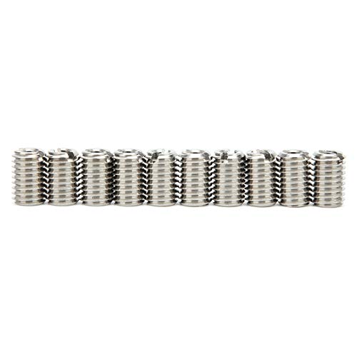 Insert Nut Repair Nut, 10Pcs Insert Nut Reducer Standard Thread Slot Repair Tool Stainless Steel Sleeve Components