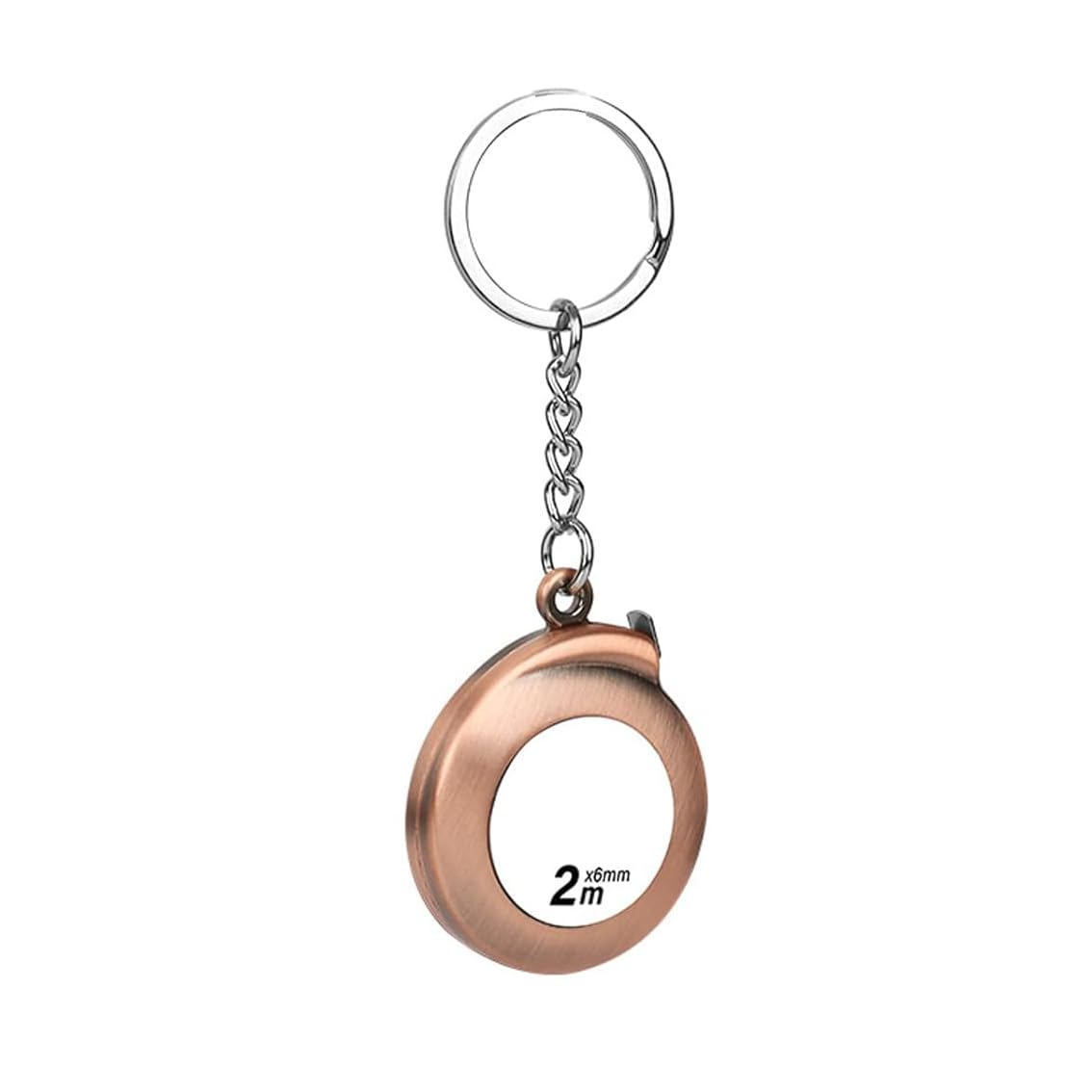 Portable Mini Round Metallic 2M Retractable Measuring Tape Measure With Keychain. Small Steel Tape Measure Ruler For Construction Projects, Fabric & Body Measuring Ruler Tool Round Metal-picture-21