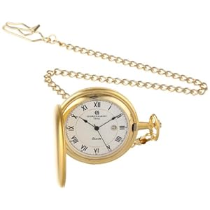 Charles-Hubert, Paris 3939 Classic Collection Gold Plated Brass Pocket Watch