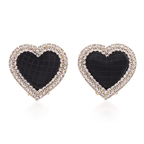Clou en forme de cœur Mierfyni plaqué or 14k et similicuir pour femme
