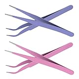 Hochwertiges Material: Diese Handwerkspinzetten sind aus hochfestem Edelstahl, stark und zuverlässig, nicht leicht zu brechen und zu verbiegen, rostfrei und langlebig, Sie können sich auf eine langfristige Nutzung verlassen.