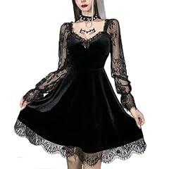 Long Sleeve Goth Dresses Black