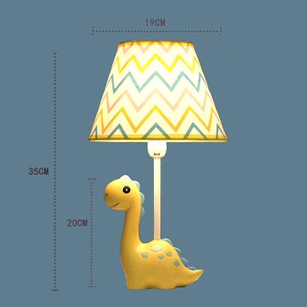 XANAYXWJ Lámpara de Escritorio habitación Dibujos Animados Dinosaurio Amarillo Dormitorio lámpara de Noche Creativo cálido romántico Lindo