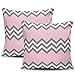 2 szt. poszewka na poduszkę biała potrójna zygzaka w kolorze szarym i różowym poszewka na poduszkę dekoracyjna poszewka na poduszkę miękkie poszewki na poduszki na prezenty, córka, prezenty urodzinowe, 45 x 45 cm