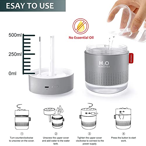 Mini-Luftbefeuchter Vintoney 500 ML USB für Schlafzimmer und Büro