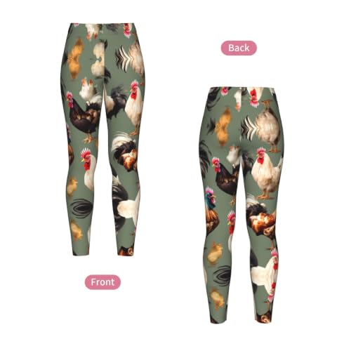 Leggings de compresión suave con estampado de pollo para gimnasio 4