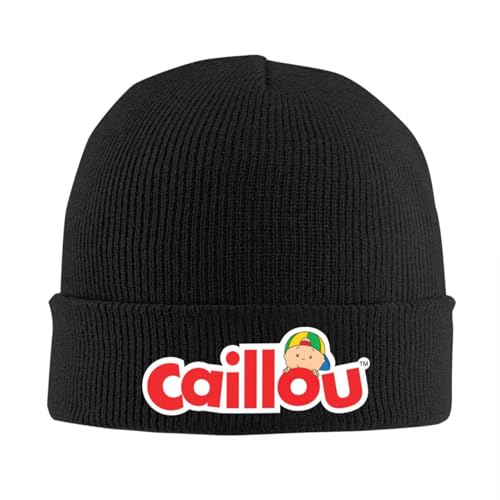 Moda personalizada Caillou Logo Gorro Sombreros Dibujos Animados Clásicos Sombreros Gorro Hombres Mujeres Vintage Gym Gorro de punto Gorras elásticas térmicas estampadas en otoño al aire libre Regalo