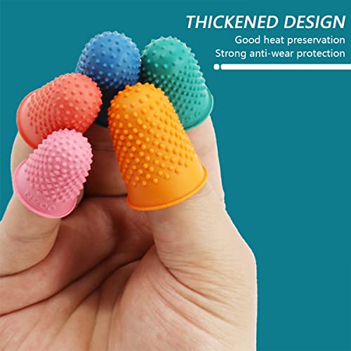 20 Stück Gummi Fingerspitzen Fingerkissen YUTOU Wiederverwendbarer Fingerschutz Fingerkuppenschutz Fingeranfeuchter Fingerhut Gummi zum Geld Zählen,Schreiben,Sortieren,Gitarren (5 Größen und Farben)