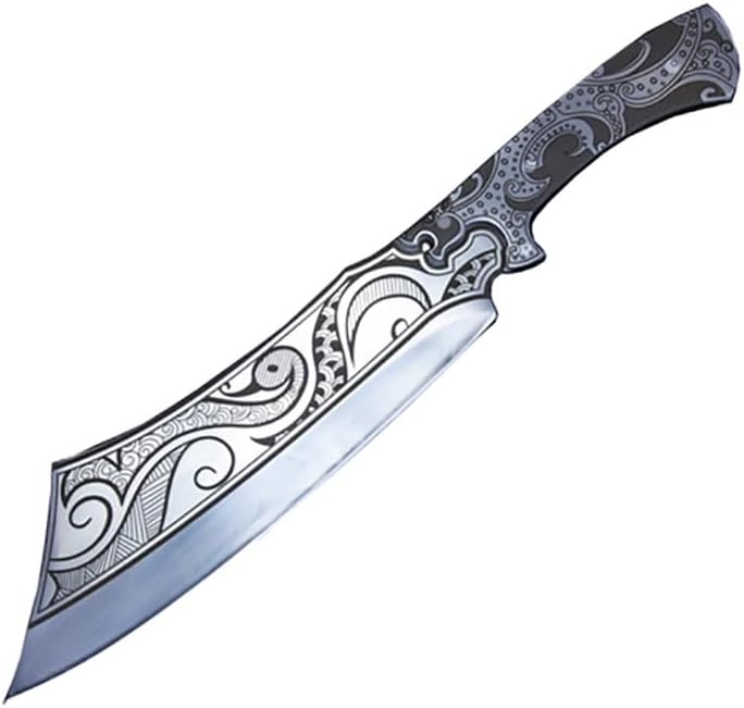 Meat Cleaver,Cleaver Knife 9.5 Inch Handmade Forged Chopper Knife Sharp Hunting Machete Long Hatchet Chop Big Bone Longquan Kitchen Knife