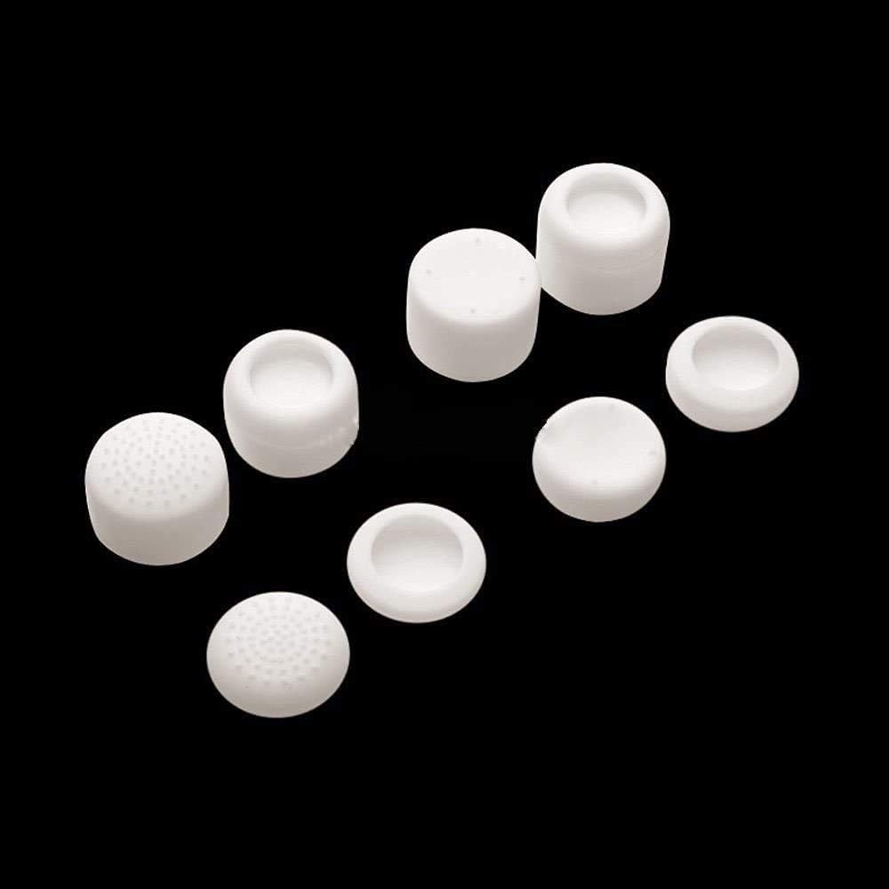 8PCS Different Size Controller Thumb Grips,Analog Stick Grips Covers Skins for PS4/PS5 Controller - White