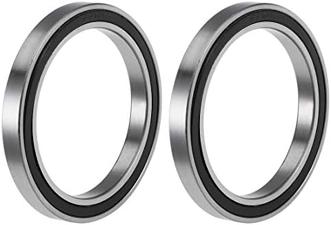uxcell 6810-2RS Deep Groove Ball Bearings 50mm Inner Dia 65mm OD 7mm Bore Double Sealed Chrome Steel Z2 2pcs